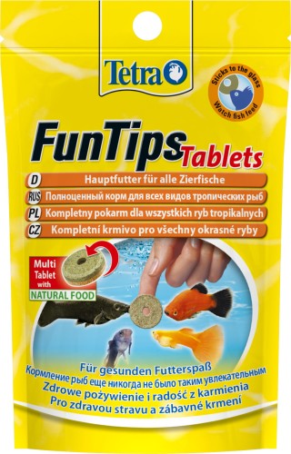 TETRA FunTips Tablets 20tabl. pokarm dla ryb przyczepiany do szyby akwarium