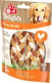 8IN1 Przysmak Delights pleciony sznur Chewy Braids dla psa XS/S 75g