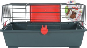 ZOLUX Klatka dla gryzoni i małych ssaków CLASSIC 58 cm szara/czerwona