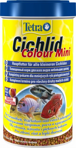 TETRA Cichlid Colour Mini Pellets 500 ml,pokarm małe ryby pielęgnicowate