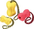 Zolux Zabawka kauczukowa dla psa wytrzymała ze sznurem TITAN roz.S czerw