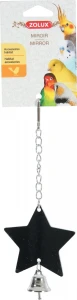 ZOLUX Lusterko gwiazda z dzwoneczkiem na łańcuszku do klatki dla ptaków