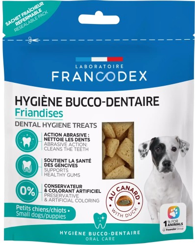 FRANCODEX Przysmak dentystyczny dla szczeniąt i małych psów smak kaczki 75g
