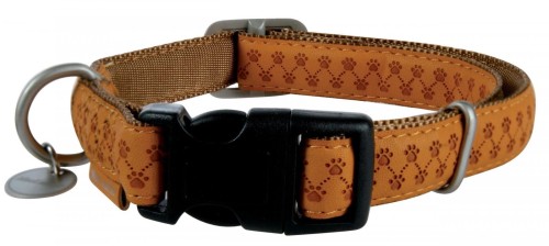 ZOLUX Obroża dla psa regulowana Mac Leather S 15 mm - kol. żółty