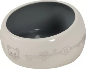 ZOLUX Miska ceramiczna dla gryzonia, przeciw rozsypywaniu 200 ml beż/szary