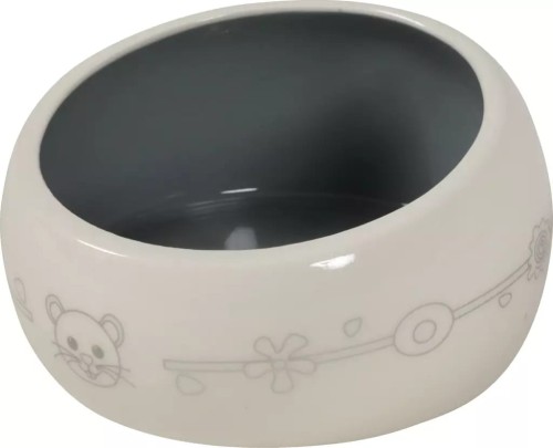 ZOLUX Miska ceramiczna dla gryzonia, przeciw rozsypywaniu 200 ml beż/szary