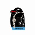 FLEXI Smycz automatyczna dla psa New Comfort S taśma 5 m kol. czarny