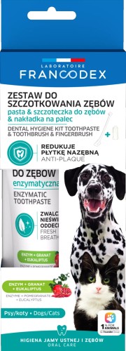 FRANCODEX PL Zestaw szczoteczka i pasta enzymatyczna do czyszczenia zębów