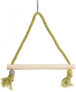 ZOLUX Huśtawka dla ptaka z drewnianą żerdką, na sznurku, różne kolory