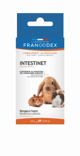 FRANCODEX Preparat dla gryzonia regulujący pracę jelit Intestinet 10 g