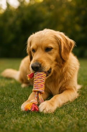 ZOLUX Zabawka sznurowa dla psa szpulka kolorowa 35 cm