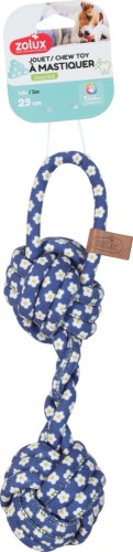 ZOLUX Zabawka dla psa gryzak hantel sznur BLUE FLOWER 29cm