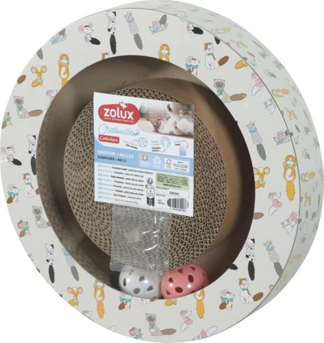 ZOLUX Drapka dla kota CHATOUILLE okrągła z piłkami i kocimiętką