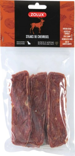 Zolux Przysmak naturalny dla psa Stek z sarny 60 g