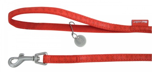 ZOLUX Smycz dla psa Mac Leather L 25mm/1.2m - kol. czerwony