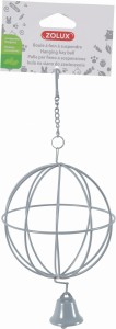 ZOLUX Paśnik na siano metalowa kula do zawieszenia śr. 10 cm kol. szary