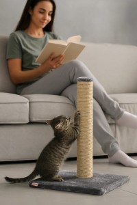 ZOLUX Drapak dla kota słupek MONO kol. szary 43x35x9 cm