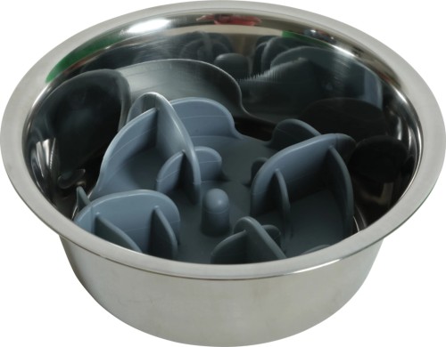 ZOLUX Wkład spowalniający jedzenie do miski psa, kota M szary 17,5x17,5cm