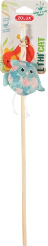Zolux Zabawka dla kota wędka sowa, liście ETHICAT 40 cm