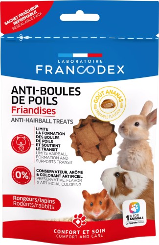 FRANCODEX Przysmak dla gryzoni i królików zapobiegający zakłaczeniom 50 g