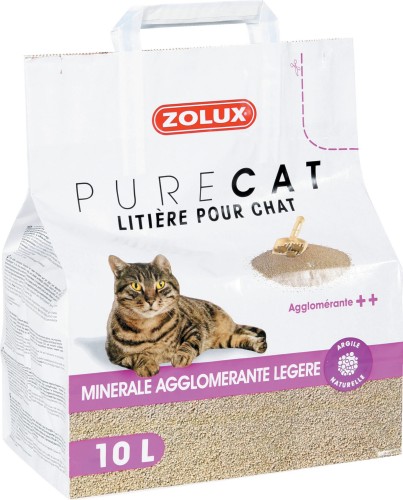 ZOLUX Żwirek dla kota zbrylający naturalny PURECAT 10 l