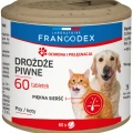 FRANCODEX PL Drożdże piwne dla psów i kotów o smaku wątróbki 60 tabletek