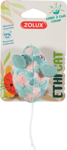 Zolux Zabawka dla kota mysz, liście ETHICAT 4,5 cm