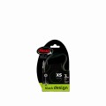 FLEXI Smycz automatyczna dla psa Black Design XS linka 3 m kol. czarny