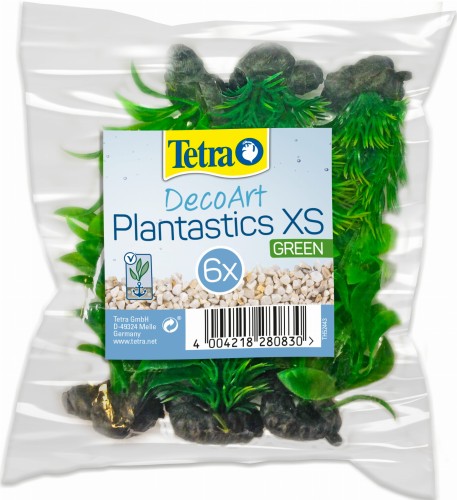 TETRA DecoArt Plantastic XS Green 6 szt., sztuczne rośliny akwariowe