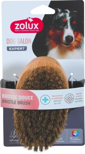 ZOLUX Miękka szczotka drewniana dla psa sierść długa DOG SALON