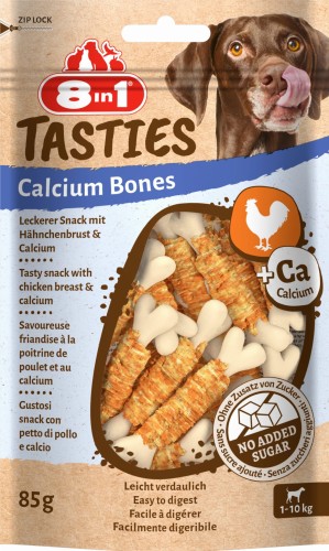 8IN1 Przysmak dla psa kości z wapniem Tasties 85g