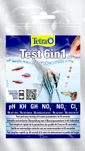 TETRA Test 6in1 10 strips, szybka kontrola wody w akwarium