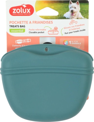 ZOLUX Saszetka na przysmaki dla psa silikonowa na magnes niebieska