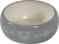 ZOLUX Miska ceramiczna dla gryzonia, przeciw rozsypywaniu 300 ml szary/beż