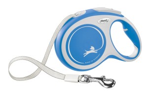 FLEXI Smycz automatyczna dla psa New Comfort L taśma 8 m kol. niebieski