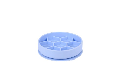 Zolux Miska silikonowa dla psa spowalniająca jedzenie M niebieska 16x16 cm
