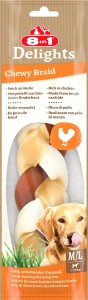 8IN1 Przysmak Delights pleciony sznur Chewy Braid dla psa M/L 80g
