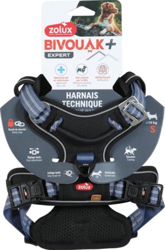 ZOLUX Szelki dla psa BIVOUAK S niebieskie