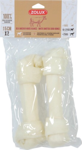 ZOLUX Przysmak dla psa Kość wiązana biała 15 cm x 2