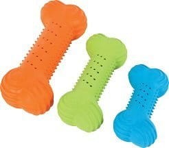 ZOLUX Zabawka kauczukowa dla psa, kość chrupiąca 10 cm różne kolory