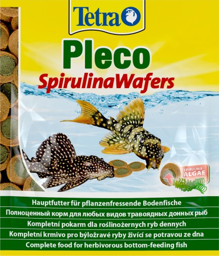 TETRA Pleco Spirulina Wafers 15 g saszetka pokarm warzywny dla ryb dennych