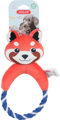 ZOLUX Zabawka pluszowa dla psa, Panda ze sznurkiem "Calinou" 25,5 cm