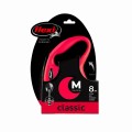 FLEXI Smycz automatyczna dla psa NEW CLASSIC linka M 8m czerwona