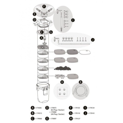 TETRA Tetratec EX 400/600/700 Hose Adapter with o-rings-Adapter z uszczelką