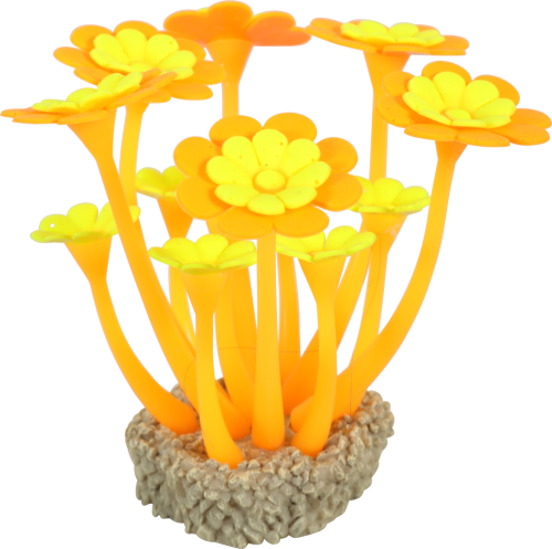 ZOLUX Ozdoba do akwarium FLOWERS 2 pomarańczowo żółta