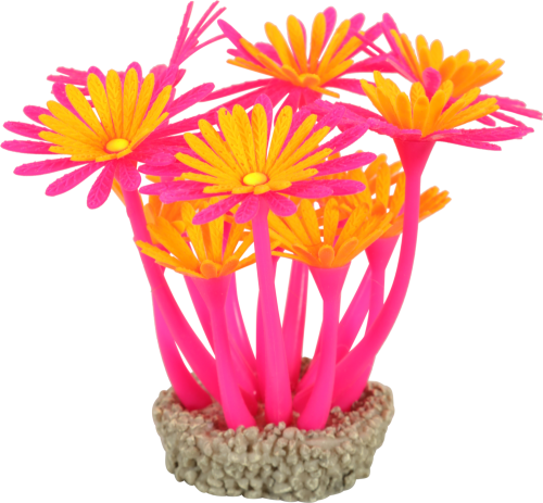 ZOLUX Ozdoba do akwarium FLOWERS 3 różowo pomarańczowa