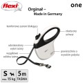 FLEXI Smycz automatyczna dla psa ONE taśma S, 5 m kol.biały