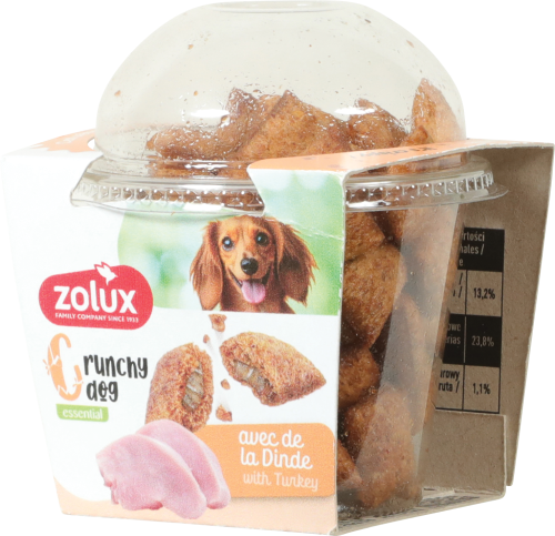 ZOLUX Ciasteczka dla psów CRUNCHY DOG z indykiem 75g