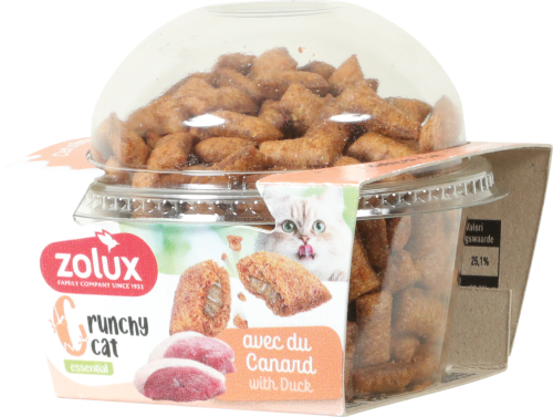 ZOLUX Ciasteczka dla kotów CRUNCHY CAT z kaczką 80g