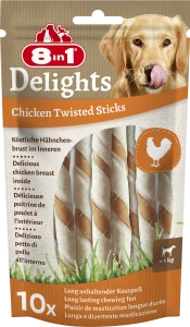 8IN1 Przysmak dla psa skręcane pałeczki o smaku kurczaka Delights 10 szt.